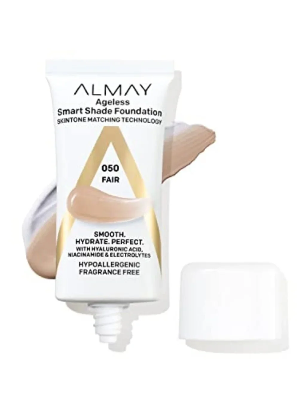 Almay Ageless Smart Shade Liquid Foundation Makeup Hypoallergenic 50 Fair 1 oz